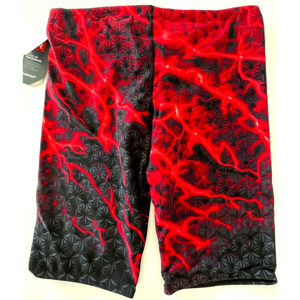 TYR Durafast Lite ILLUME Allover Jammer Men Swim Black Red Size 32 - $54 - Picture 2 of 7